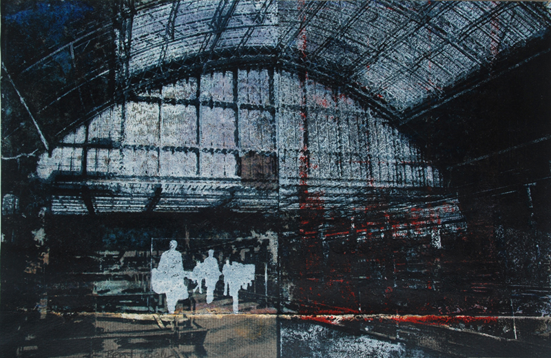 opelt7-London Bahnhof,Transfer-Lithografie, 23x34 cm, 2017.jpg